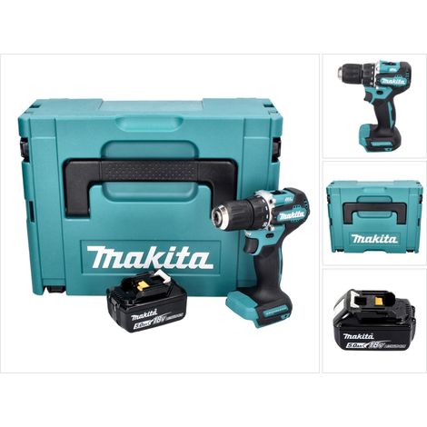 Makita DDF 487 T1J Akku Bohrschrauber 18 V 40 Nm Brushless + 1x Akku 5,0 Ah + Makpac - ohne Ladegerät (1/5)