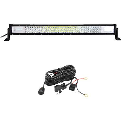Barre lumineuse LED, faisceau combiné, design étanche, kit de fil 405w 32 pouces (1/2)