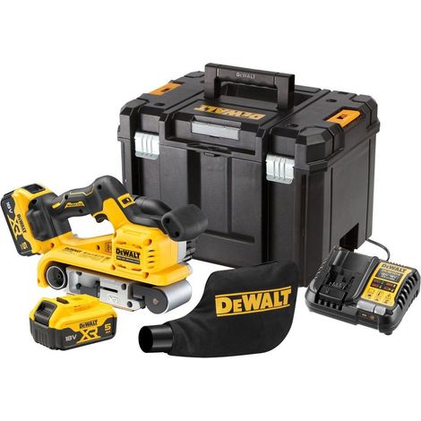 Dewalt 18v DCW220P2 Cordless Brushless XR Belt Sander 75mm x 533mm Tstak 2x5ah (1/5)