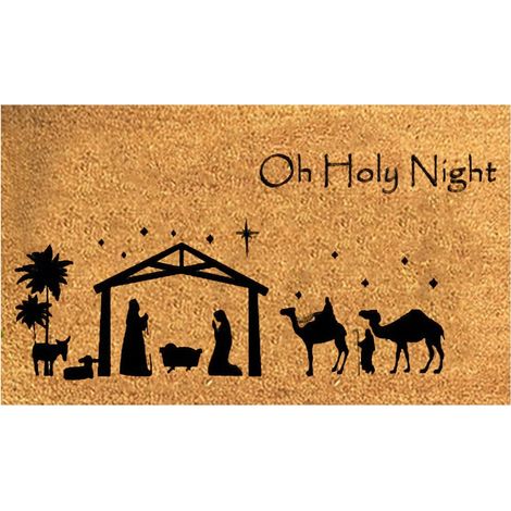 Tapis De Salle D Entree - Tapis Antidérapant En Polyester Pour Porte D Entrée Extérieure Ou Intérieure - Motif Noël - 45 X 75 Cm - 1 Pièce (1/5)