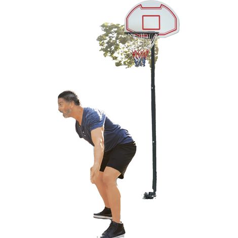 Panier de Basketball, Hauteur Réglable 194-249cm, Base Remplissable, Convient aux Âges 14+, Roues Intégrées, Construction Durable (1/5)