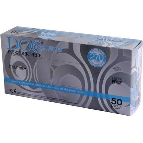 Gants en nitrile Doc Scudo sans poudre pz. 50 L