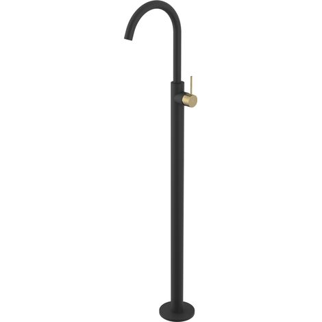 Mitigeur lavabo ULTRAMIX dans le sol, noir mat/or mat