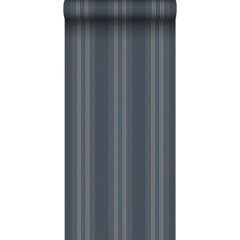 papier peint à rayures bleu gris - Sanders & Sanders (1/5)