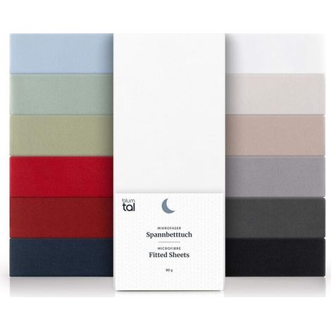Lot de 1 Drap Housse 120x200 Bonnet 30 cm - Drap Housse 120 x 200 Microfibre De Haute - Doux, Résistant, Anti Plis - Certifié Oeko-Tex – Blanc (1/4)