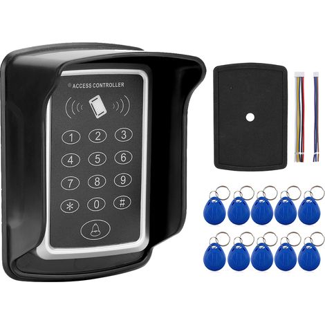 Système de contrôle d'accès RFID étanche pour extérieur avec 10 badges clés (1/5)