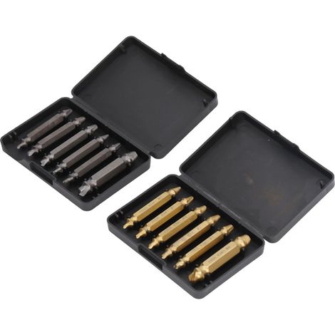 Kit 12 extracteurs de vis abîmées HSS haute dureté, retrait vis foirées, lot dégrippant, outillage robuste pour extraction rapide (1/5)