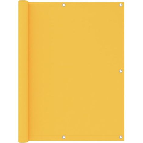 Paravent de balcon jaune, 120 x 500 cm, tissu Oxford (1/5)