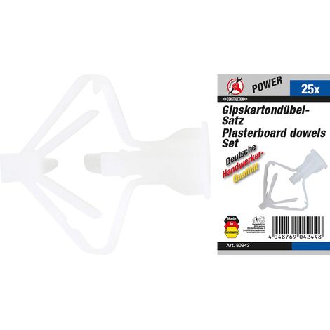 BGS Assortiment de chevilles pour cartonplâtre 25 pièces