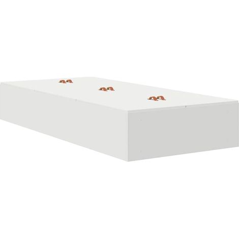 Maison Exclusive - Struttura letto con contenitore Bianco 90 cm Legno multistrato