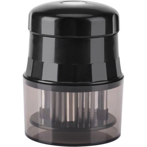 (Noir)Attendrisseur de viande - 56 aiguilles - Acier inoxydable - Noir - Sécurisé (1/4)