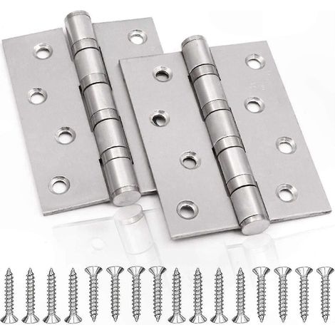 Charnière piano inox 304 pour porte intérieure solide, kit de 2 pièces avec 16 vis, 5 pouces, robuste et durable (1/5)