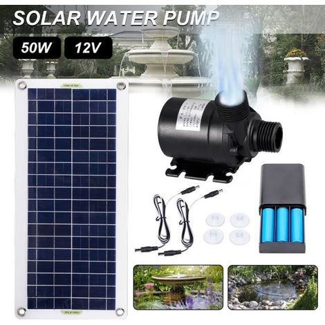 Pompe à eau solaire - Avec batterie - Ultra silencieuse - Moteur SubSN - Accessoires de camping (1/4)