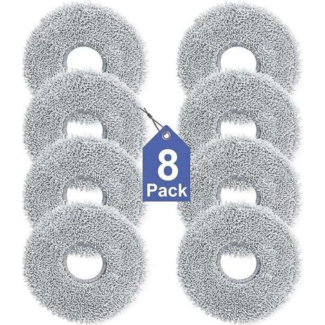 Lot de 8 lingettes de nettoyage pour Dreame L10s/L10/L20/X40/L40/X50/L50 Pro Ultra, Xiaomi X20 Pro/Max, Ecovacs Deebot T30 Pro OMNI, T30S Pro A