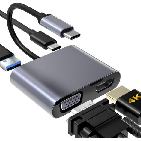 USB-C auf VGA/HDMI-Adapter