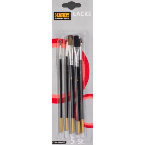 Ensemble de 5 pinceaux pour peinture à l'huile