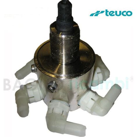 Ricambio corpo deviatore 6 vie con raccordo 1/2" Teuco 81068205