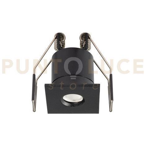 GFA1923N FARETTO DA INCASSO IP65 IN ALLUMINIO E METACRILATO QUADRATO A LED 4000K 240LM 3W NERO