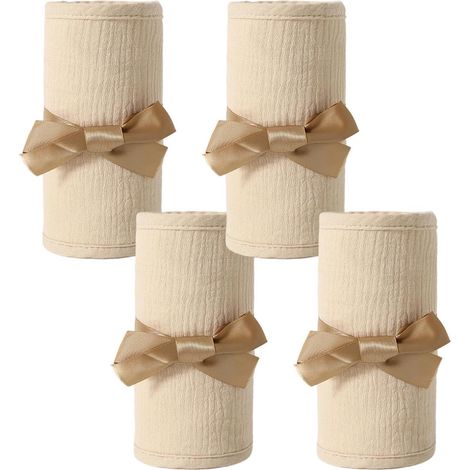 Protector de cuna de algodón para bebés  Juego de 2 piezas en gasa de algodón transpirable con correas ajustables - protección para el borde de la cuna, para sala de estar y cuarto infantil, todas las (1/5)