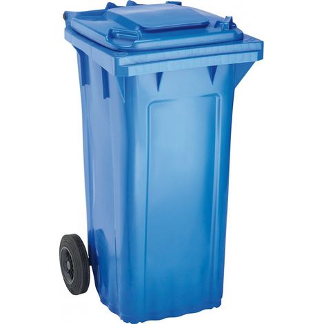 Bac Poubelle WAVE 120-l Plastique bleu