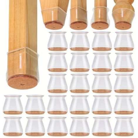 Housses pour pieds de table et de chaise, diamètre 32,532,532,5 mm, 29 pièces housses épaisses et résistantes à l'usure pour pieds de tabouret. (1/4)