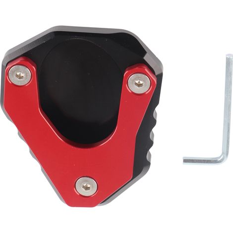 Plaque Élargie de Béquille Latérale Moto en Alliage d'Aluminium Rouge, Remplacement pour NINJA 250 300 2018 et Plus, Patin de Support Stabilisateur (1/5)