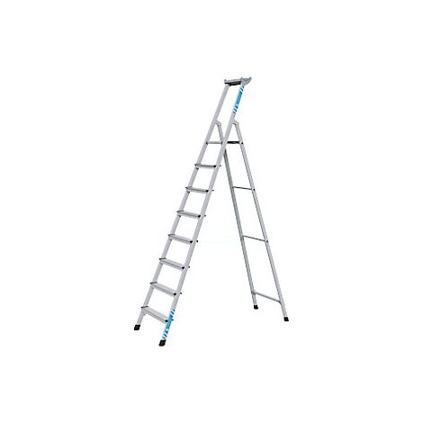 Escalera profesional de peldaños planos  ascenso por un lado 