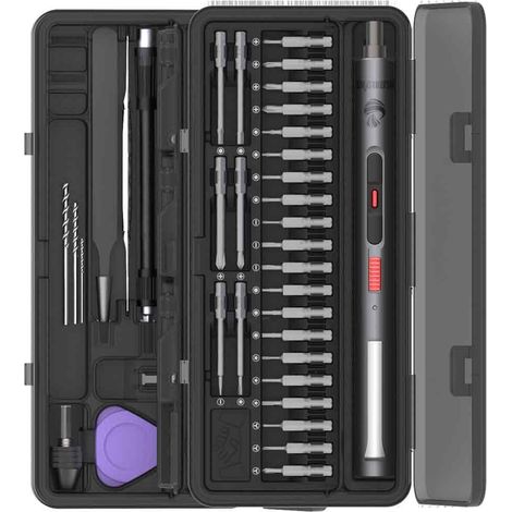 Perceuse Visseuse Sans Fil - Couple 25 Nm 15 Positions - Batterie Lithium 12 V - Pour Bricolage Et Montage - Set 10 Embouts (1/5)
