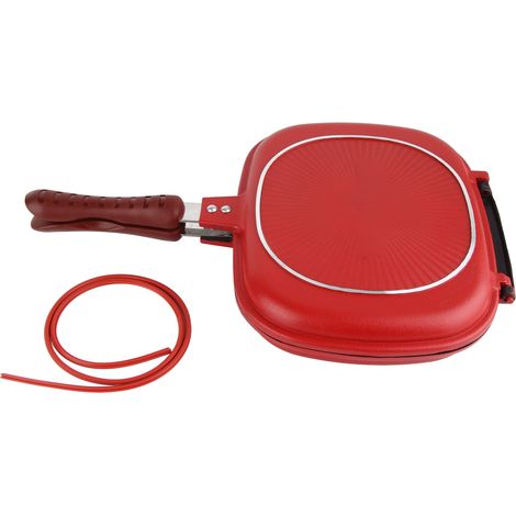Doppelseitige Antihaftpfanne für rauchfreies Kochen – ideal für Fisch, Crêpes und Grillgerichte (1/5)