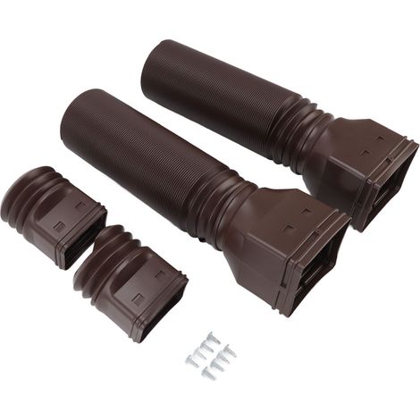 Rallonge de descente de gouttière flexible et universelle, extensible de 51 à 74 cm (20 à 29 pouces), marron