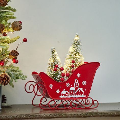 Mini traîneau à élans, décorations de Noël, traîneau, voiture (1/5)