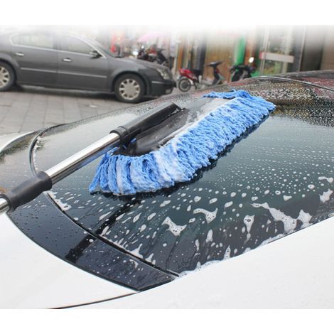 Balai de Lavage pour Voiture, Manche Longue Extensible, Microfibre, Kit de Nettoyage Multifonctionnel pour Toutes Surfaces (1/5)