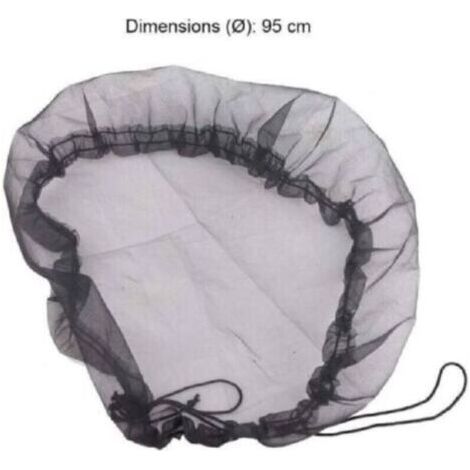 Lot de 2 housses de protection en maille pour tonneaux de pluie - Diamètre : 32.67inch - Réglables - Pour récupérateur d'eau - Seau de récupération de la pluie (1/5)