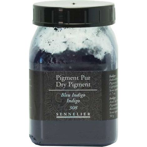 Pigment en poudre - Sennelier - Bleu Indigo - Pot de 200 ml