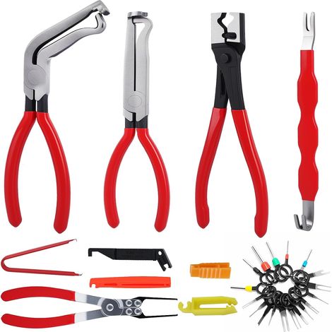 pinze per scollegare i cavi elettrici per autoveicoli, pinze per connettori elettrici per autoveicoli a 60 gradi, pinze per separare i connettori, pinze per fascette stringitubo con pinze per relè e s (1/5)