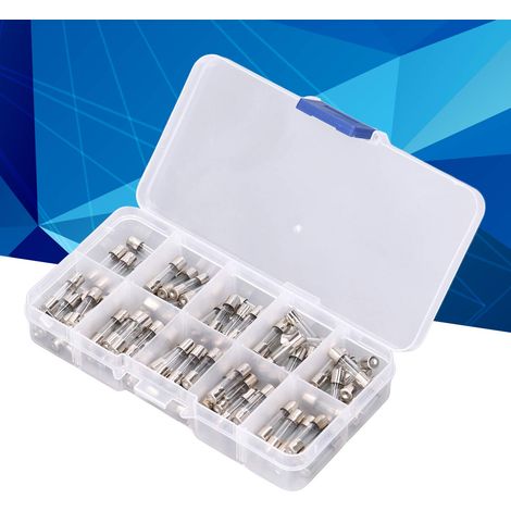 100 Stück pro Packung, 5 x 20 mm Durchmesser Glassicherungen, 0,2 A bis 20 A, gemischte Sicherungspackungen zum Selbstzusammenstellen, 0 bis 250 V. (1/5)