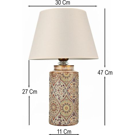 Lámpara de mesa, lámpara de noche, lámpara de salón. Lamp 1 x E 27 Max 40 W (1/3)