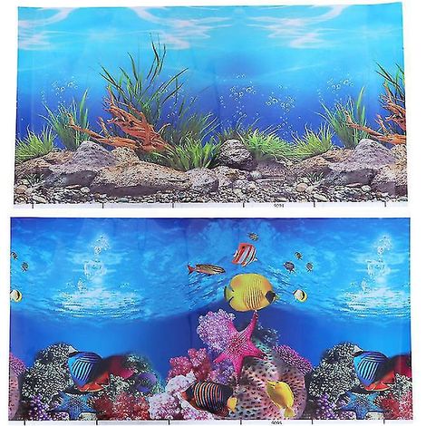 1 autocollant de fond pour aquarium (1/3)