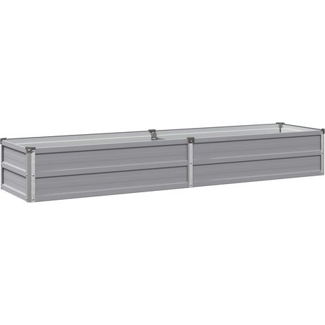 vidaXL Cama de Jardín Elevada Gris 160 x 40 x 24 cm (1/2)
