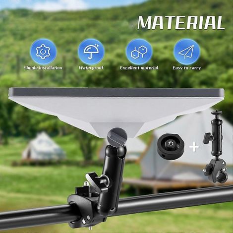 Support de barre d'échelle pour camping-car avec pince à angle réglable, support universel pour mini barres de toit, camping-cars et bateaux (1/5)