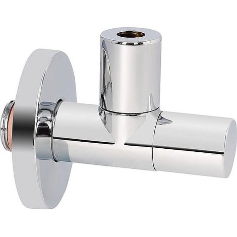 Design-Eckventil 1/2'' x 3/8'' - selbstdichtend, mit Quetschverschraubung - verchromt
