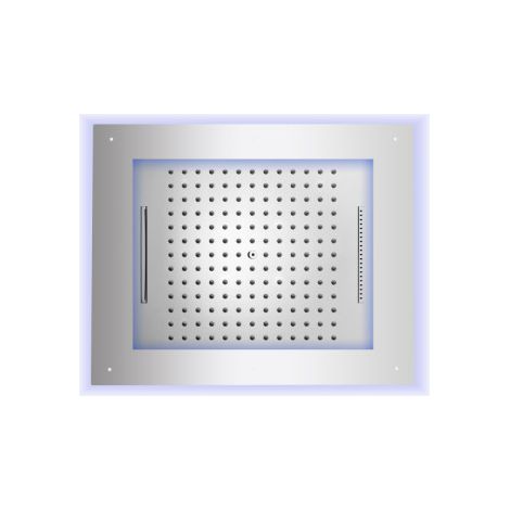 Cadre rétrofit à LED chromothérapie chromé pour plafonds de douche - Bossini HI0927030 (1/2)