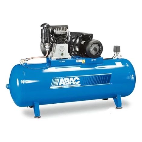 Abac – Compresseur d'air 500 litres triphasé 7,5 CV – Débit 54 m3/h – Pression 11 bar – Moteur à courroie pour usage professionnel (1/3)