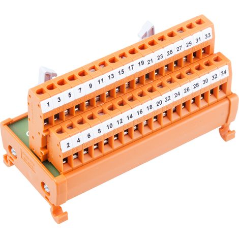 Module d'interface HE10 34 Contacts, Mâle, Montage sur Rail DIN ( Prix pour 1 ) (1/2)