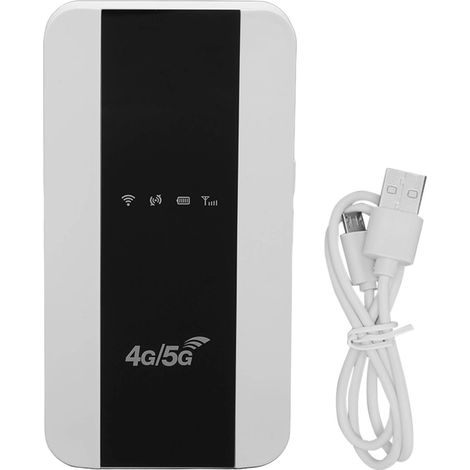 Routeur WiFi Mobile 4G LTE avec Emplacement Carte SIM Débloqué 150Mbps Batterie 3000mAh Point d'Accès Portable Blanc Version US (1/5)