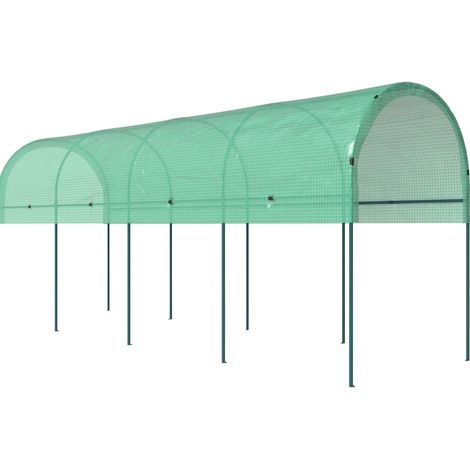 Serra a tunnel con tetto ad arco 400 x 120 x 170 cm verde (1/5)
