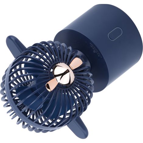 Ventilateur oscillant rechargeable USB pour bureau et chambre, couleur bleue (1/5)
