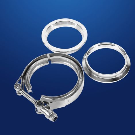 Convient aux colliers en V en acier inoxydable de 3 pouces - kit de bride d'échappement de turbine (1/2)