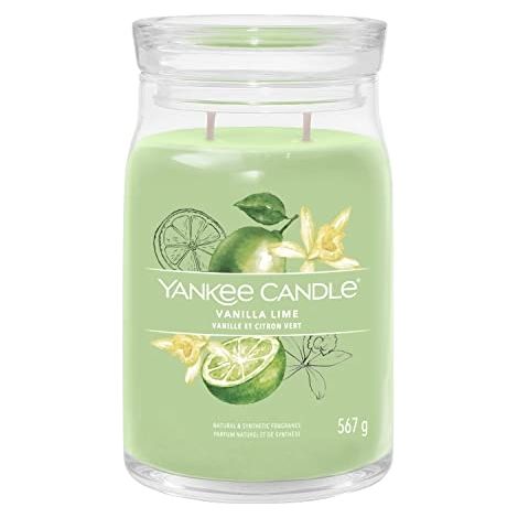 YANKEE CANDLE SIGNATURE CANDLE BOUGIE PARFUMÉE GRANDE BOUGIE EN POT À DOUBLE MÈCHE MÉLANGE DE CIRE DE SOJA À COMBUSTION LONG