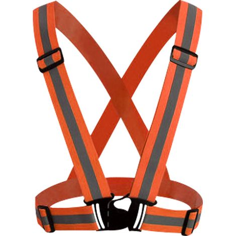 Orange Reflective Vest Safety Vest, Adjustable and Elastic Reflective Devices Running with 2 Pieces (1/5)